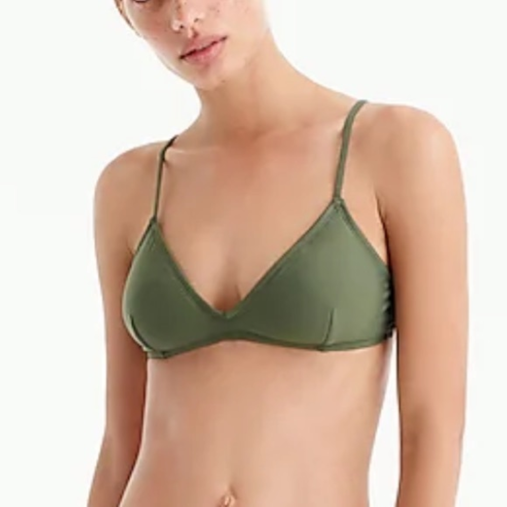 J. Crew bikini safari green size L high waist bottoms NWT
